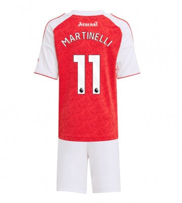 Arsenal Gabriel Martinelli #11 Replica Home Stadium Kit for Kids 2025-26 Short Sleeve (+ pants)